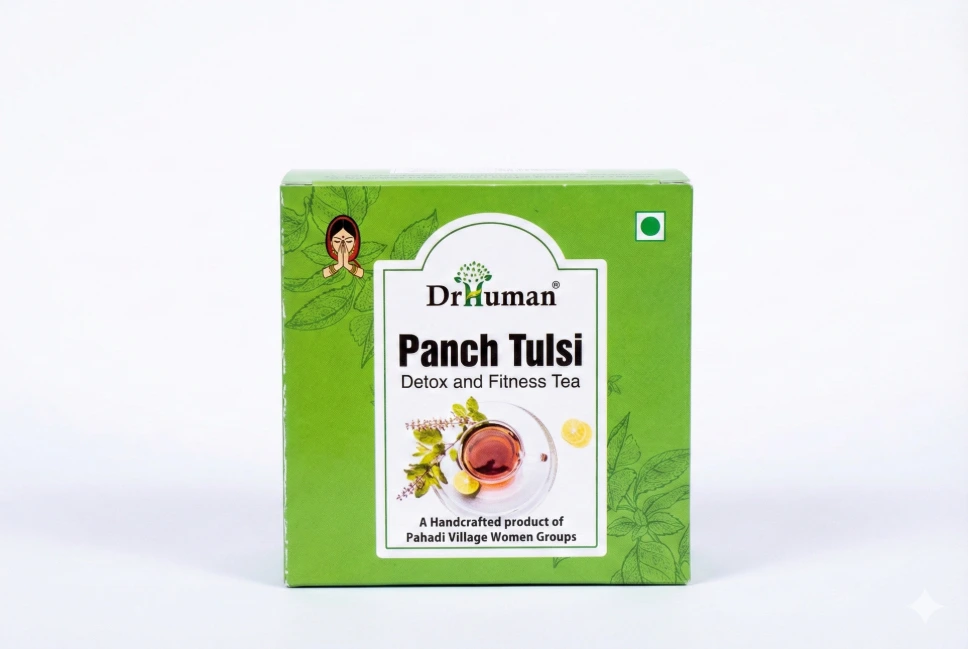 PANCH TULSI GREEN TEA (Detox & Fitness Tea ) 50 gm (Mono Carton Pack 50gm)